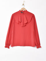 シアー ストライプブラウス