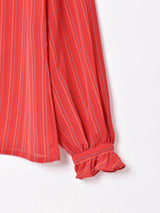 シアー ストライプブラウス