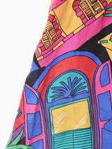 総柄 シルク ショートパンツ