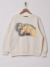 ホースプリント スウェットシャツ