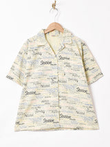 総柄 オープンカラー半袖シャツ