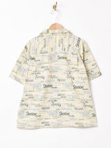 総柄 オープンカラー半袖シャツ