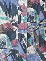 総柄 長袖シルクシャツ