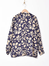 総柄 長袖シャツ