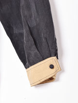 バイカラー 長袖シャツ