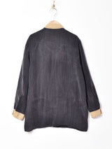 バイカラー 長袖シャツ