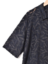 シースルー デザイン 半袖シャツ