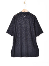 シースルー デザイン 半袖シャツ