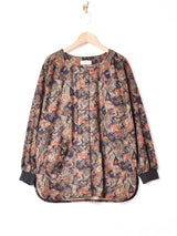 2ポケット 総柄 ノーカラージャケット