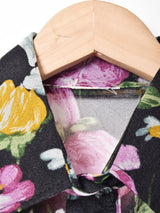 シースルー 花柄 長袖シャツ