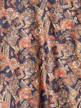 2ポケット 総柄 ノーカラージャケット