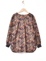 2ポケット 総柄 ノーカラージャケット