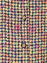 マルチカラー 総柄 半袖 オープンカラーシャツ