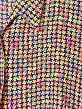 マルチカラー 総柄 半袖 オープンカラーシャツ