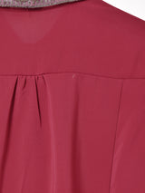 チュールカラー 長袖ブラウス