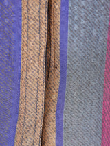 スタンドカラー マルチストライプ 長袖シャツ