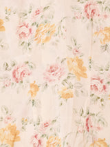 花柄 フリル シアーブラウス