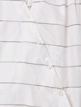 ボーダーデザイン 長袖ブラウス