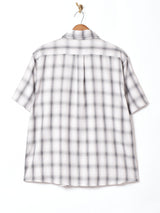 【3色展開】Backers 半袖 シャドウチェックシャツ