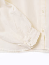 スタンドフリルカラー 長袖ブラウス