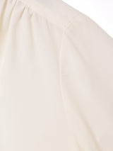 スタンドフリルカラー 長袖ブラウス