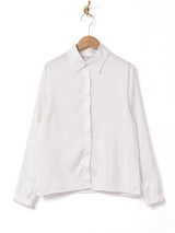 カットワークカラー 長袖ブラウス