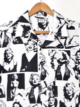 【2色展開】TEMPTATION マリリンモンロー 半袖 開襟シャツ