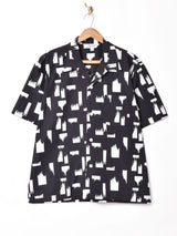 【2色展開】Backers 総柄 半袖 開襟シャツ