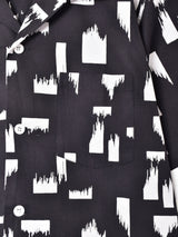 【2色展開】Backers 総柄 半袖 開襟シャツ