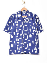 【2色展開】Backers 総柄 半袖 開襟シャツ