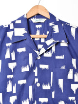 【2色展開】Backers 総柄 半袖 開襟シャツ