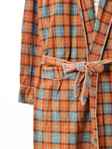 チェック柄ガウン