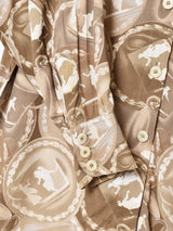 コーヒーカップ柄 長袖シャツ