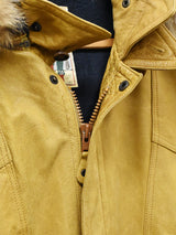 フード付き レザーコート