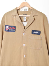 パッチ付き 後染め ショップコート