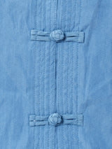 【4色展開】TEMPTATIONピーチスキン 半袖 チャイナシャツ