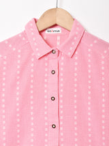 総柄 長袖 チロルシャツ