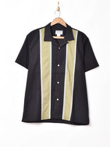 【3色展開】TEMPTATIONラインデザイン オープンカラー 半袖シャツ