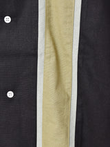 【3色展開】TEMPTATIONラインデザイン オープンカラー 半袖シャツ