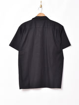 【3色展開】TEMPTATIONラインデザイン オープンカラー 半袖シャツ