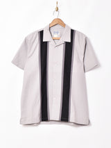【3色展開】TEMPTATIONラインデザイン オープンカラー 半袖シャツ
