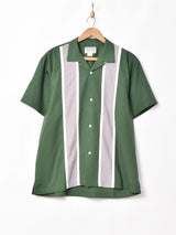 【3色展開】TEMPTATIONラインデザイン オープンカラー 半袖シャツ