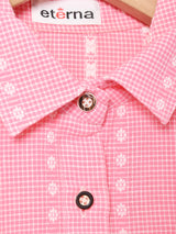 総柄 長袖 チロルシャツ