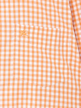 ギンガムチェック柄 長袖 チロルシャツ