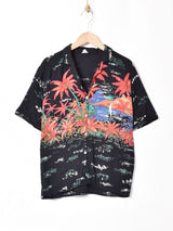 フランス製 リゾート柄 ハワイアンシャツ