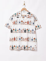 Backersリキュール 総柄 オープンカラー 半袖シャツ