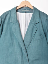 リネン混 ダブルテーラードジャケット