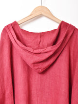 イタリア製 フード付き ドルマンスリーブ リネンジャケット