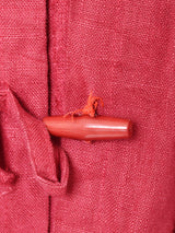 イタリア製 フード付き ドルマンスリーブ リネンジャケット