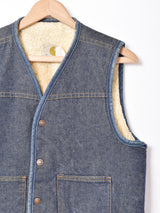 carhartt アメリカ製 内ボア デニムベスト